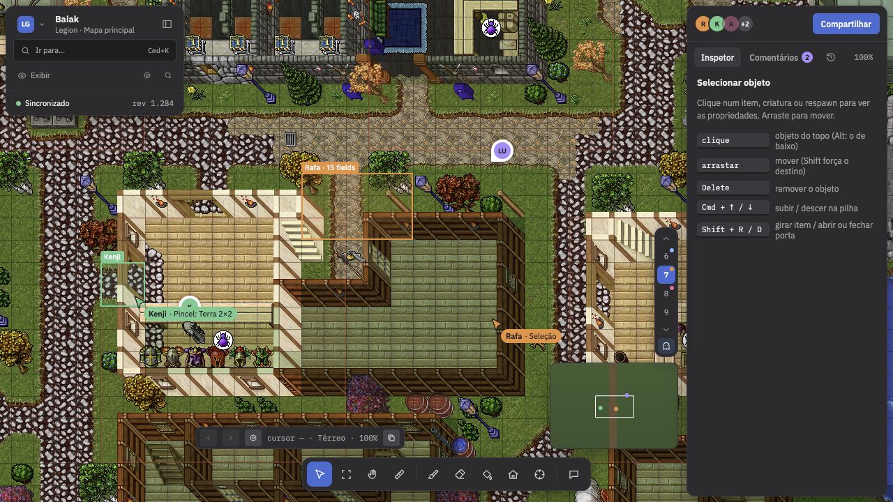 Real capture of the Orbiz editor with a map open